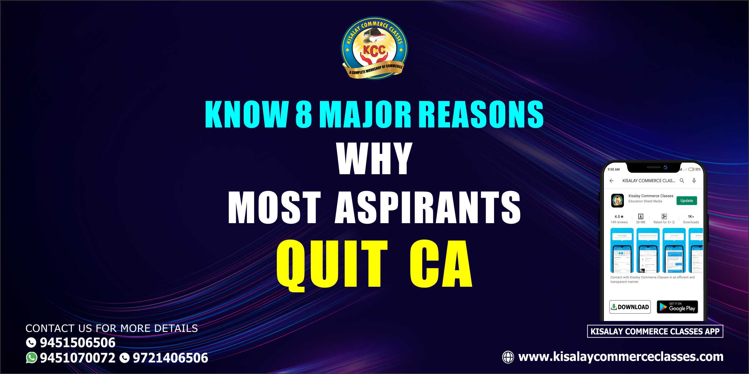 Major Reasons Why Most Aspirants Quit CA