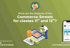 Subjects of Commerce Stream for classes 11th and 12th