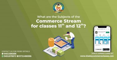 Subjects of Commerce Stream for classes 11th and 12th